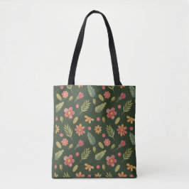 Bolso De Tela Flores caprichosas del bosque