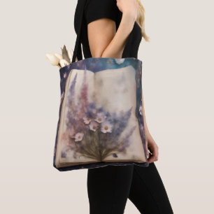 Bolso De Tela Flores caprichosas que crecen de un libro