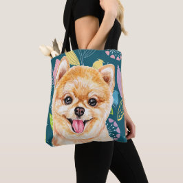 Bolso De Tela Flores coloridas cúpulas de Pomerania