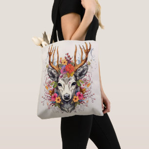 Bolso De Tela Flores coloridas del Boho Deer