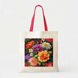 Bolso De Tela Flores coloridas y vívidas