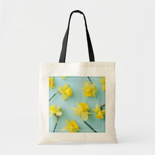 Bolso De Tela Flores | Daffoditos amarillos (Frente)