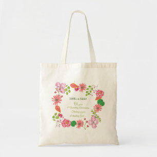 Bolso De Tela Flores de 1er Aniversario de Boda Religiosas