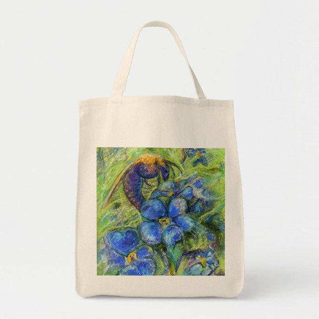 Bolso De Tela Flores de abeja y olvidadiza (Frente)