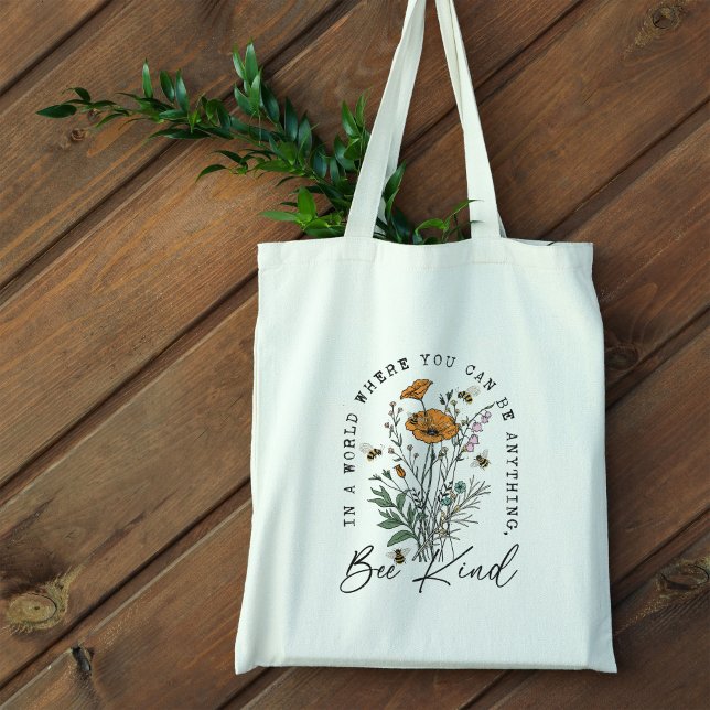 Bolso De Tela Flores de abeja y silvestres de época (Subido por el creador)