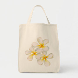 Bolso De Tela Flores de acuarela amarillo dorado de Frangipani