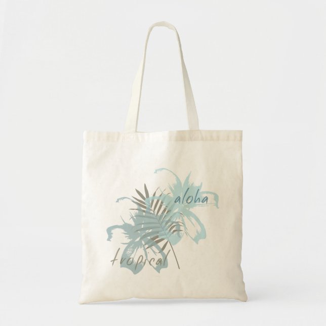 Bolso De Tela Flores de Aloha Tropical (Frente)