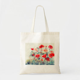 Bolso De Tela Flores de amapola