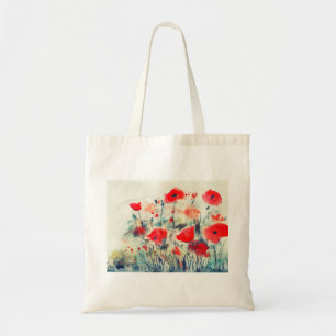 Bolso De Tela Flores de amapola