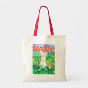 Bolso De Tela Flores de amigos de animales de raza animal con el