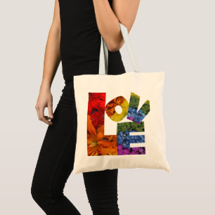 Bolso De Tela Flores de amor Tote Bag