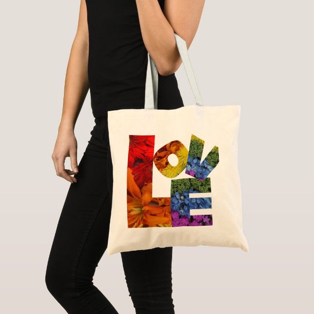Bolso De Tela Flores de amor Tote Bag (Anverso (producto))