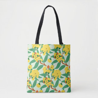Bolso De Tela Flores de árbol de goma amarillo