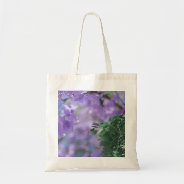 Bolso De Tela Flores de árbol de jacarandá morado (Frente)