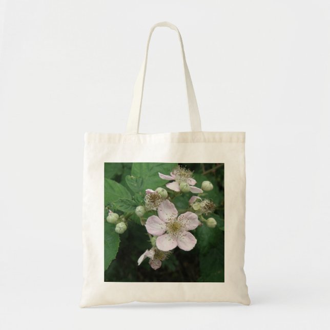 Bolso De Tela Flores de Blackberry Tote Bag (Frente)