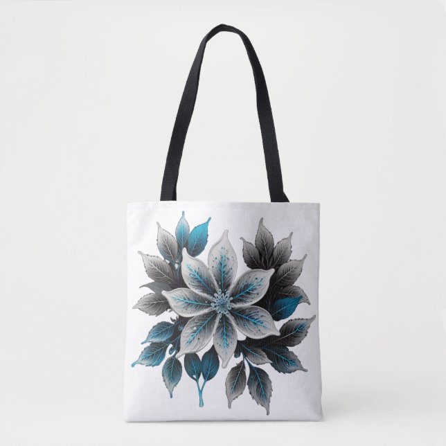 Bolso De Tela Flores de bonito y hojas (Anverso)