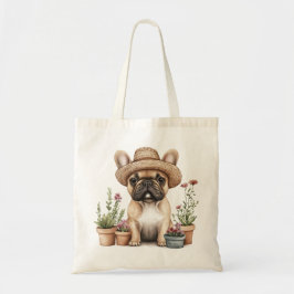 Bolso De Tela Flores de Bulldog en Francia