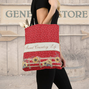 Bolso De Tela Flores de campo en el Personalizado de impresión d