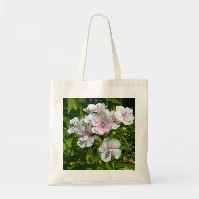 Bolso De Tela flores de carnaval blancas (Frente)