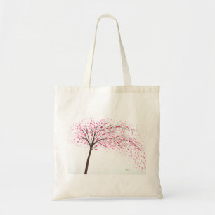Bolso De Tela Flores de cerezo pintura acuarela