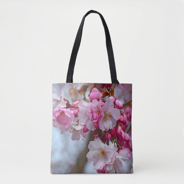 Bolso De Tela Flores de cerezo rosa (Anverso)
