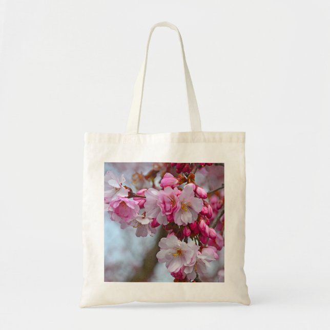 Bolso De Tela Flores de cerezo rosa (Frente)