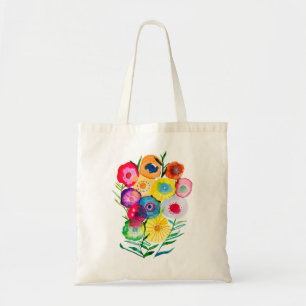Bolso De Tela Flores de colmenillas moradas florales