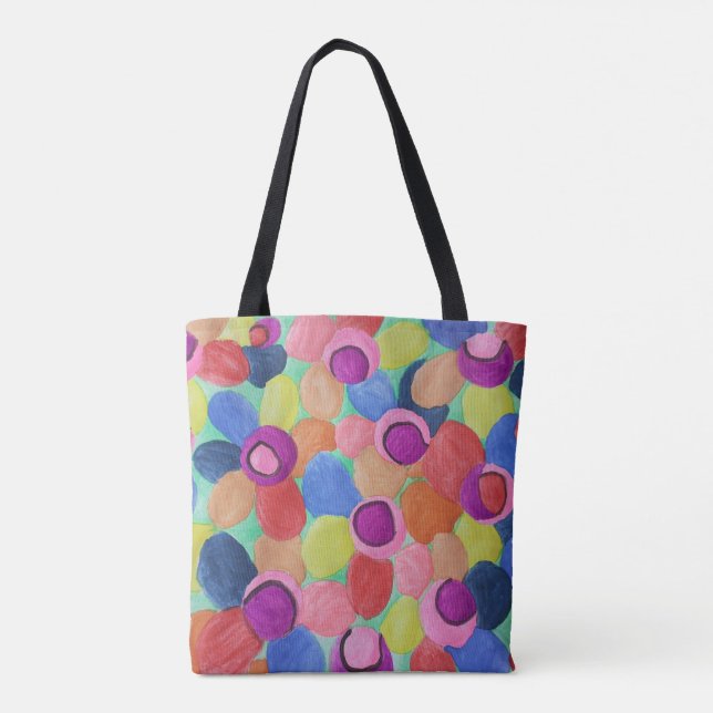 Bolso De Tela Flores de color dulce (Reverso)