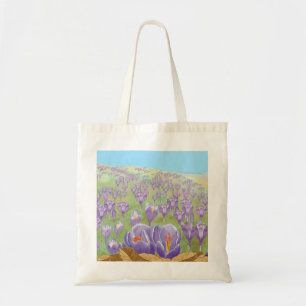Bolso De Tela Flores de color morado en el Ilustracion Spring Hi
