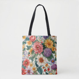 Bolso De Tela Flores de colores en el jardín de verano asombroso