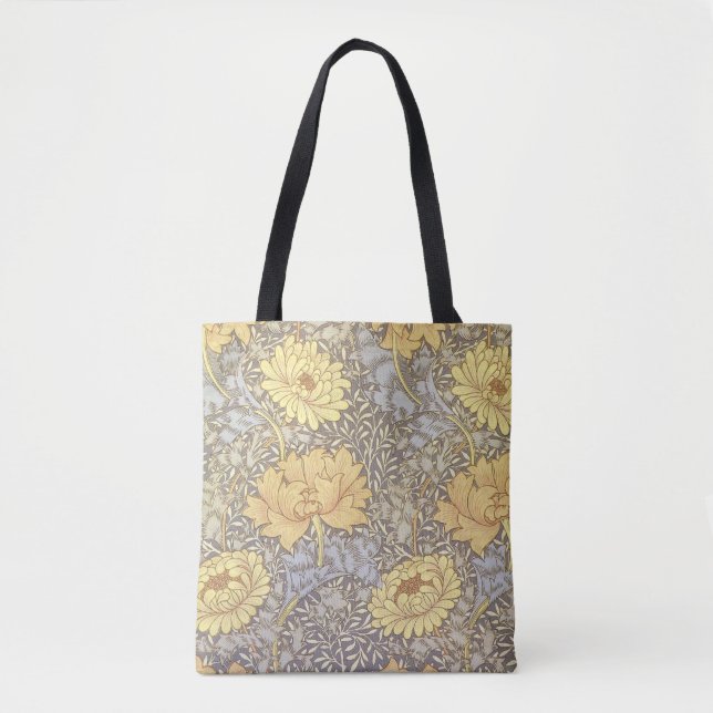 Bolso De Tela Flores de crisantemo de William Morris (Anverso)