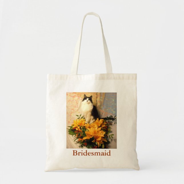 Bolso De Tela Flores de dama de honor (Frente)