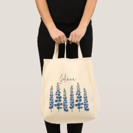 Bolso De Tela Flores de delfino azul de julio