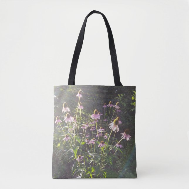 Bolso De Tela Flores de Echinacea al Sol (Anverso)