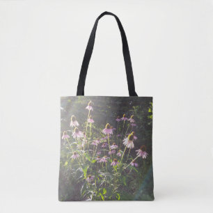 Bolso De Tela Flores de Echinacea en el Sol