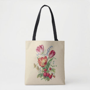 Bolso De Tela Flores de época I