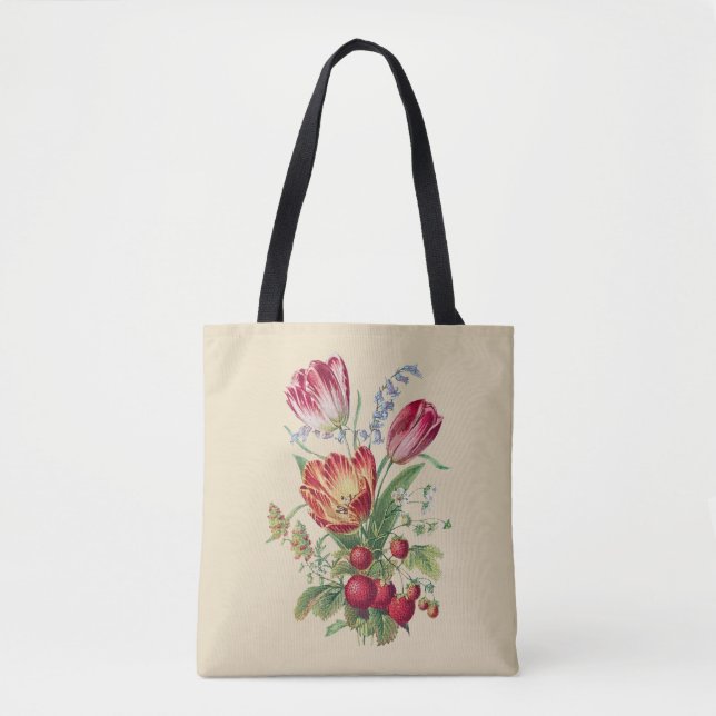 Bolso De Tela Flores de época I (Anverso)