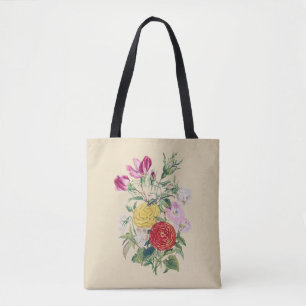 Bolso De Tela Flores de época III