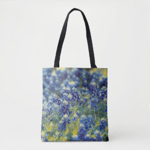 Bolso De Tela Flores de Fe Hebreos 10:24 Tote Bluebonnet
