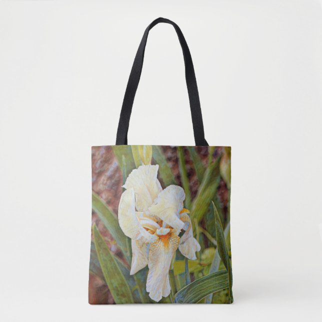 Bolso De Tela Flores de fe Proverbios Tote Iris (Anverso)