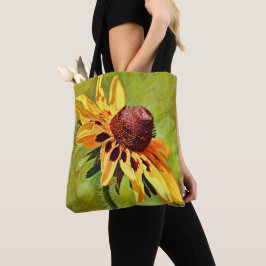 Bolso De Tela Flores de fe salmo de Tote de contraluz amarillo