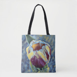 Bolso De Tela Flores de fe Salmo Tote Tulipán