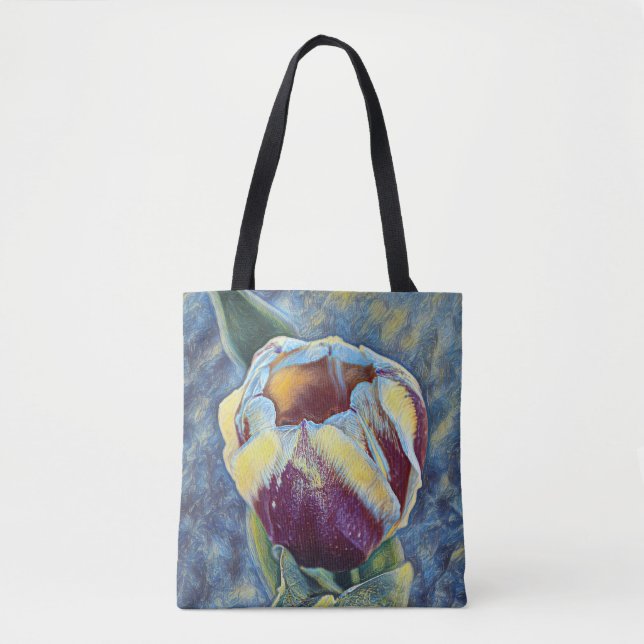 Bolso De Tela Flores de fe Salmo Tote Tulipán (Anverso)