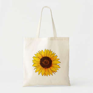 Bolso De Tela Flores de Girasoles Amarillos Vibrantes