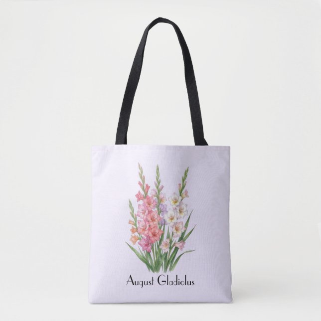 Bolso De Tela Flores de Gladiolo de Agosto (Anverso)