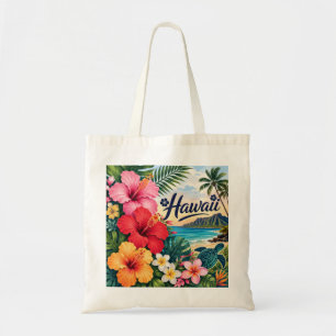 Bolso De Tela Flores de Hawái