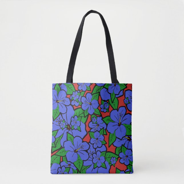 Bolso De Tela Flores de Hibisco #2 (Anverso)