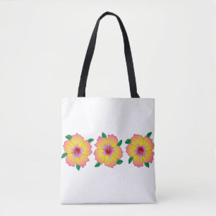 Bolso De Tela Flores de Hibiscus hawaianas