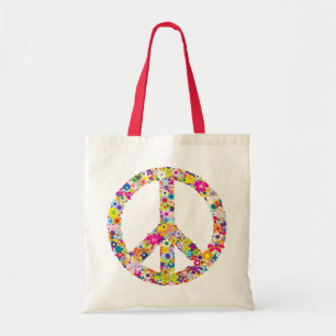 Bolso De Tela Flores de la paz