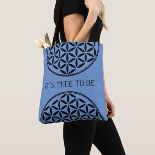 Bolso De Tela FLORES DE LA VIDA - Símbolo sagrado de geometría c
